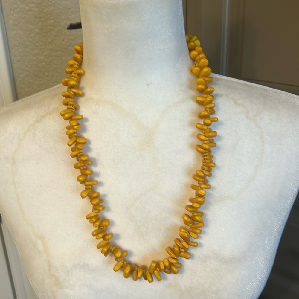 Indian corn kernel necklace